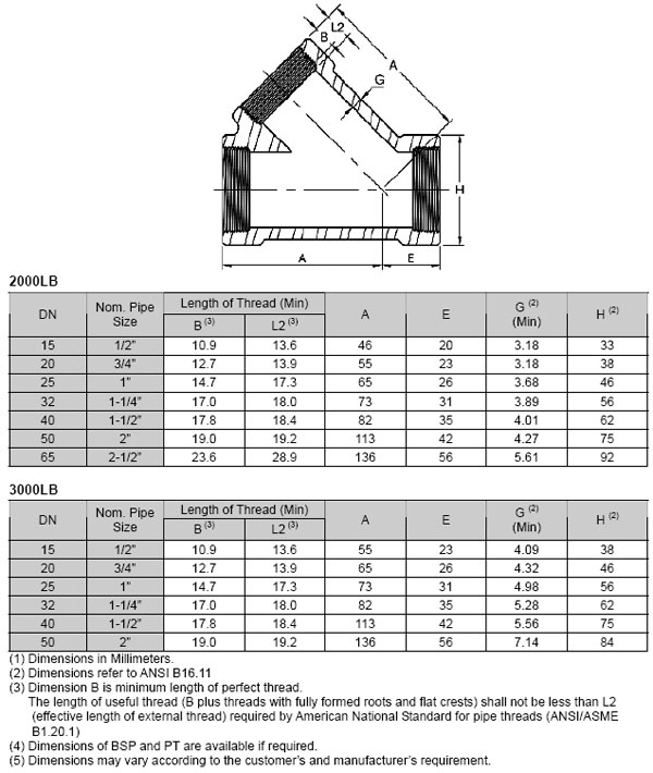 asme-b16-11-45degree-lateral-tee-dimension